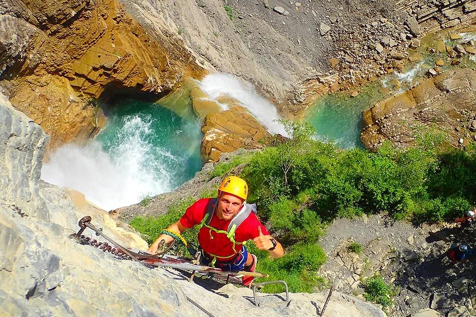 Vía ferrata de sorrosal en Broto
