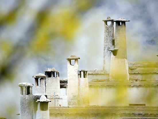 Chimneys of the whitewashed villages