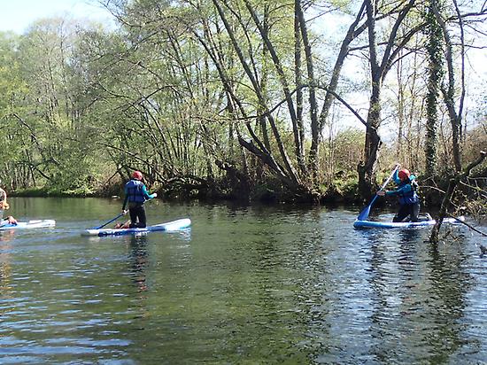 Paddle Sup crossing in Valle del Jerte