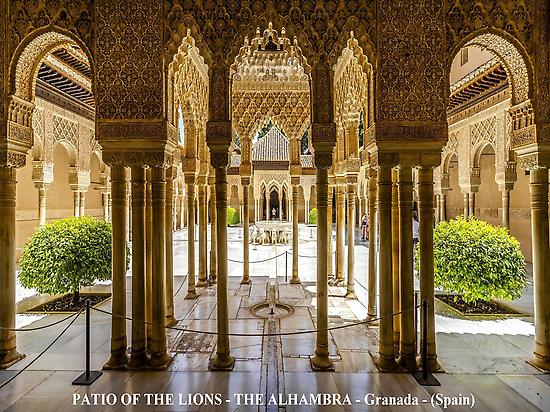 Patio of the Lions-The Alhambra-Granada