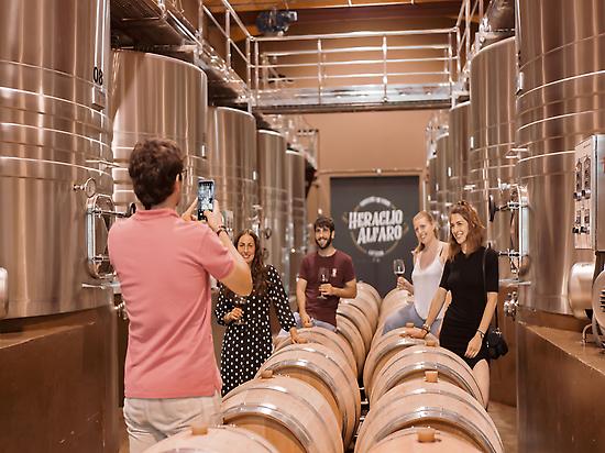 A picture inside the winery