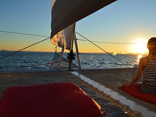 Relaxing moment at sunset
