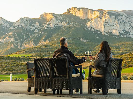 terrace with views
