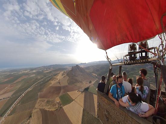 flying over the Peña de los Enamorados