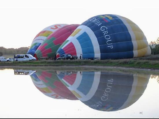 Balloons being inflated in Malaga