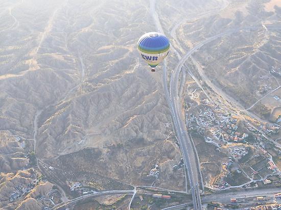 Guadix Geopark from a hot air balloon