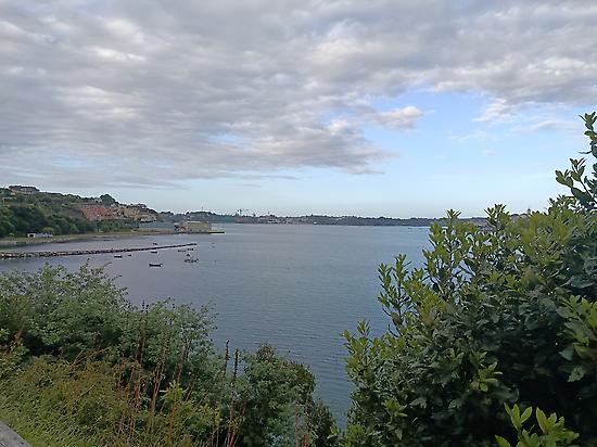 Ribadeo port from the route