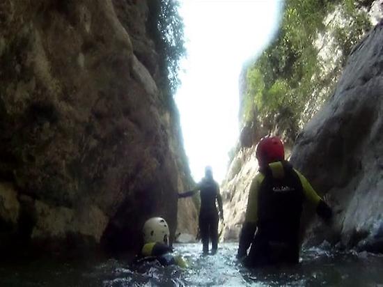 Canyoning by the river Rialb