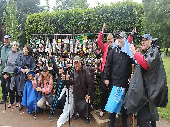 Group of Pilgrims in Santiago