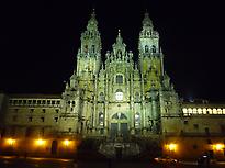 The Cathedral of Santiago by night