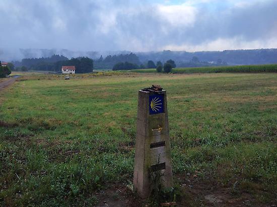 Pietra milliare nel Cammino Francese