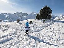 Winter walking with snowhoes