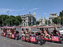 Disfrutando de Madrid en Beer bike