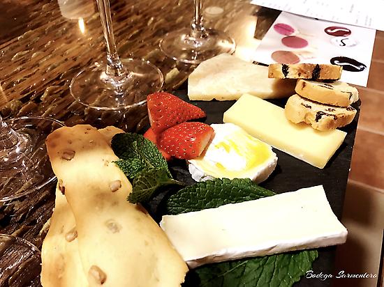 Sample of the cheese board