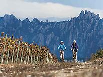 Tour à vélo et vue sur Montserrat